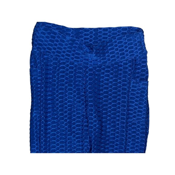 Honeycomb Scrunch Butt Lifting Pocket Active Leggings sz Large Womens Blue - Picture 4 of 7